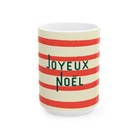 Merry Christmas Joyeux Noel Mug, French Preppy
