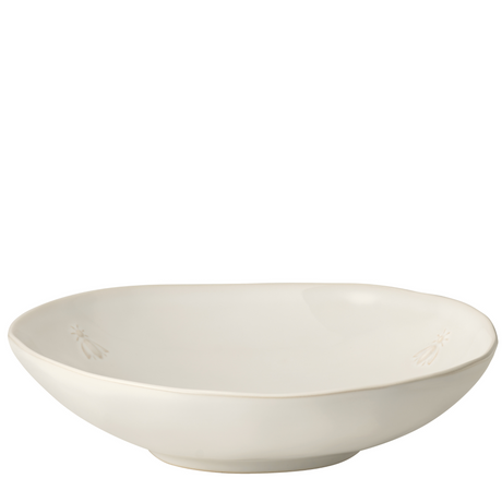 Bee Ceramic Pasta Plate Ecru - 4pk