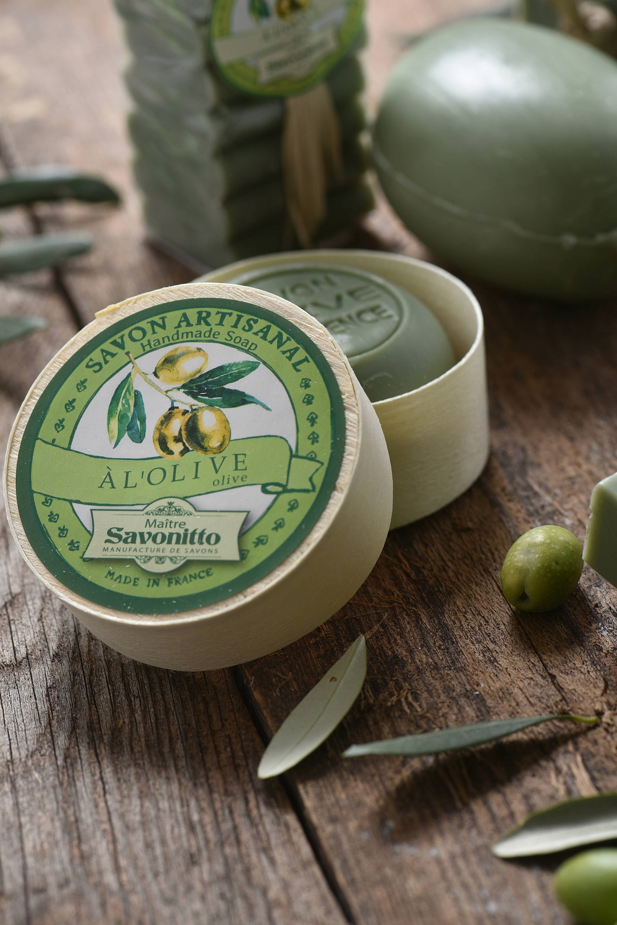 Fig & Olive Soap in Wooden Box 100g