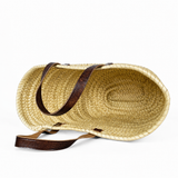 French Basket Bag with Leather Handles, Summer Beach Bags