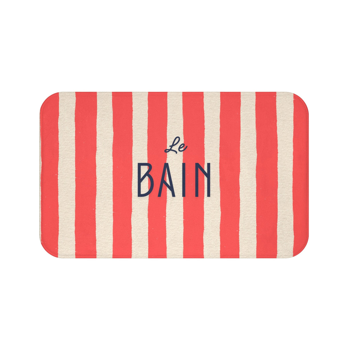 Le Bain Red Striped Bath Mat