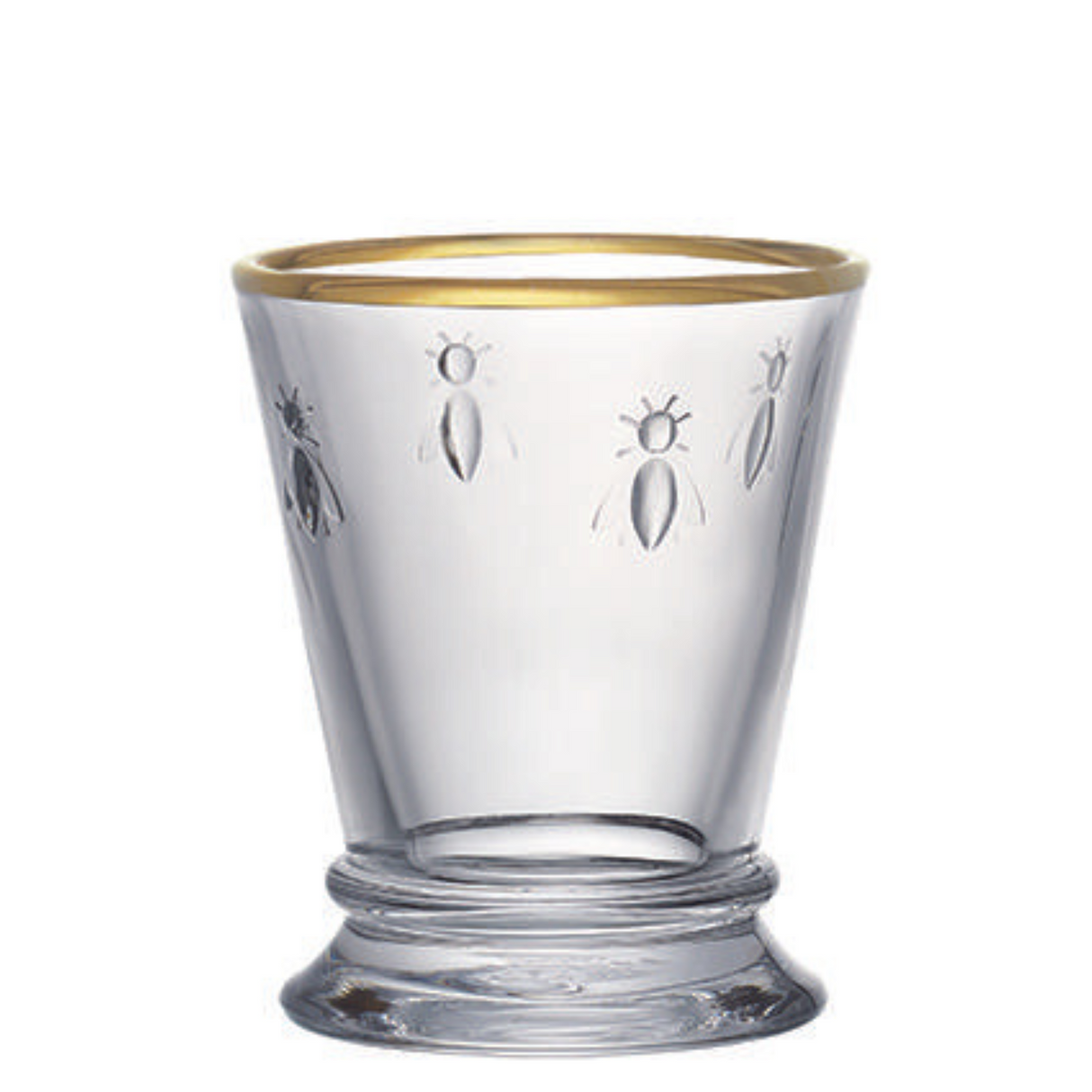 Gold-Rim Bee Tumblers — Set of 4