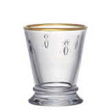 Gold-Rim Bee Tumblers — Set of 4