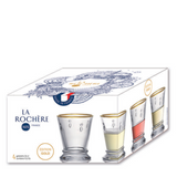 Gold-Rim Bee Tumblers — Set of 4