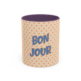 Bonjour Polka Dot Coffee Mug
