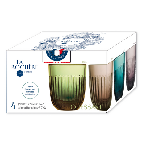 Ouessant Assorted Colored Tumblers - Set-4