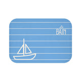 Nautical Baby Blue “Le Bain” Bath Mat