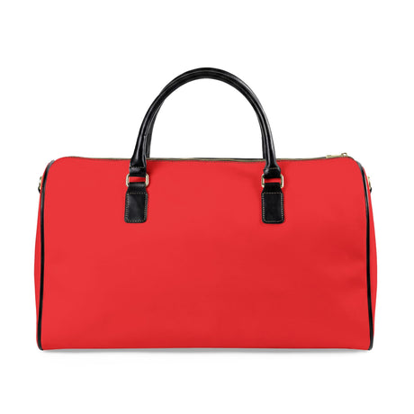 Paris Je T'aime Leather Weekender Bag — Red