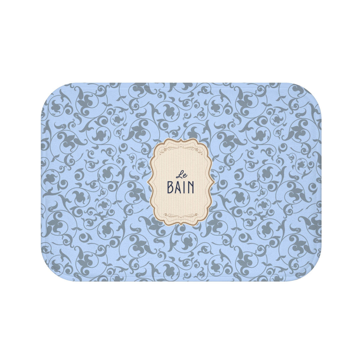 Le Bain French Blue Floral Bath Mat