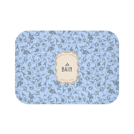 Le Bain French Blue Floral Bath Mat
