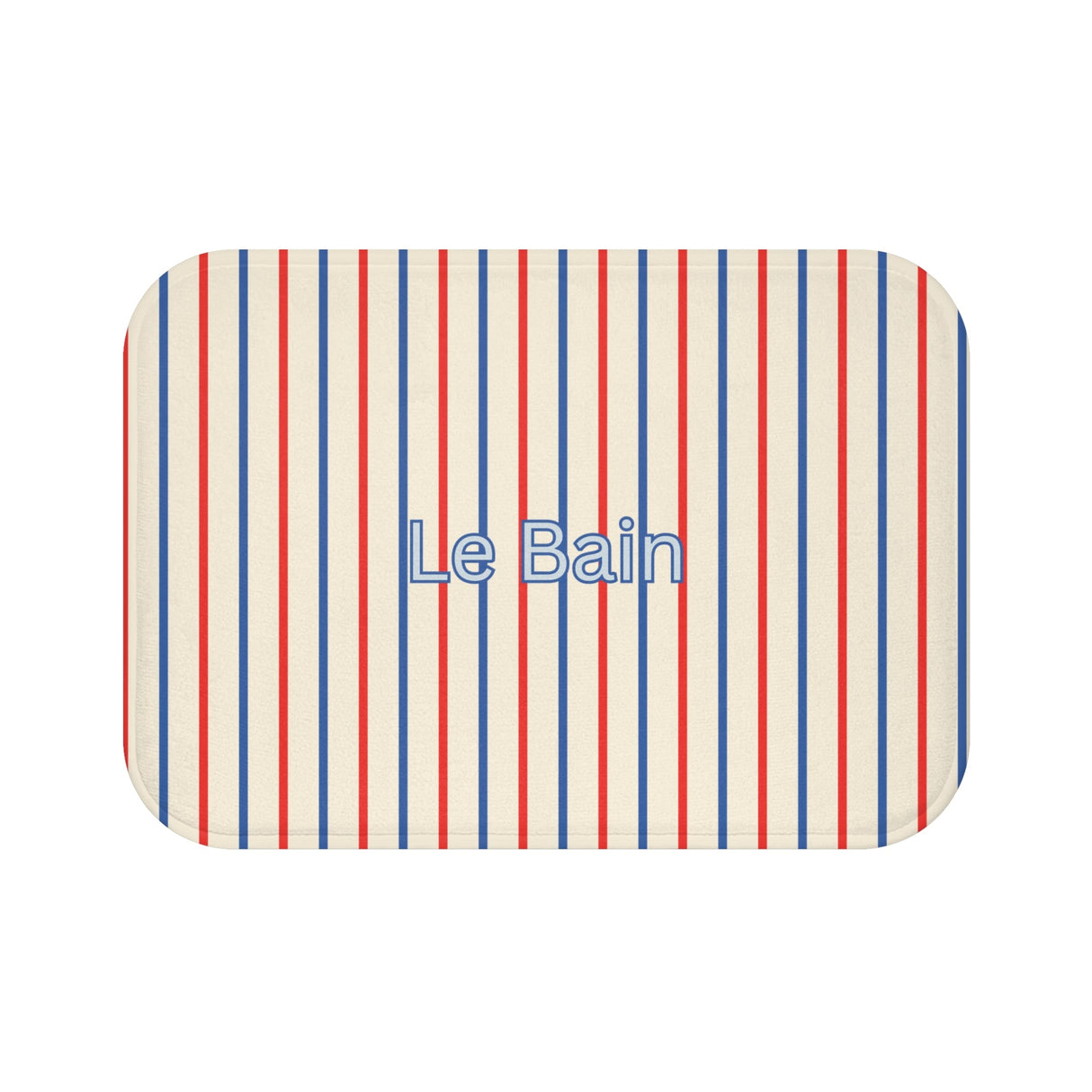 Le Bain Tricolor Striped Bath Mat, Crean