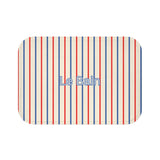 Le Bain Tricolor Striped Bath Mat, Crean