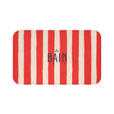 Le Bain Red Striped Bath Mat