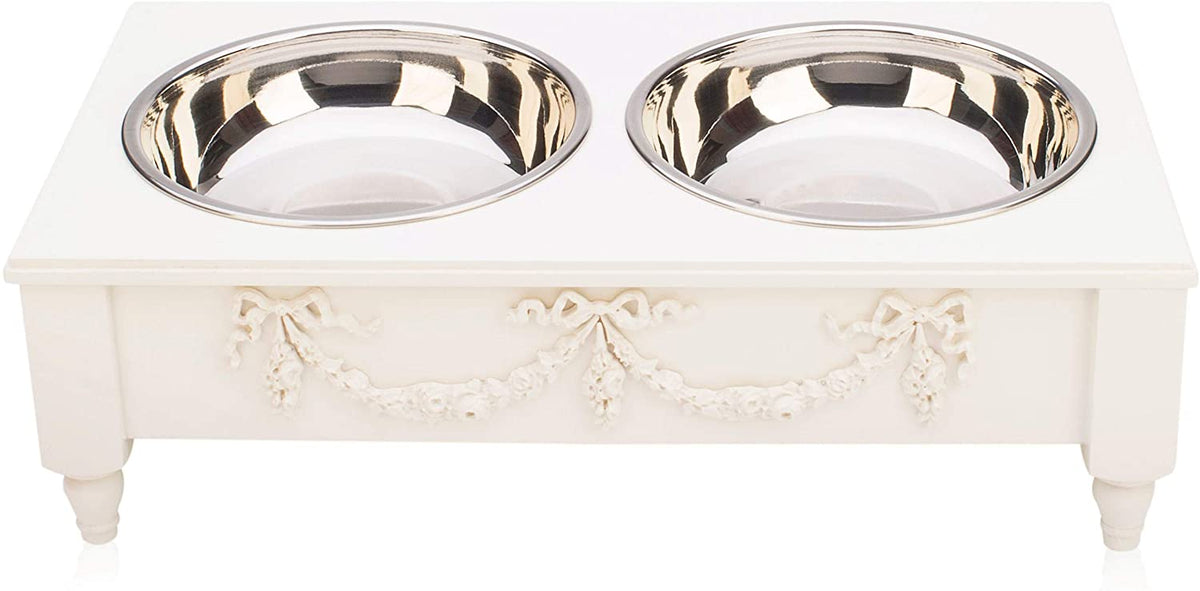 Rose Swag Elevated Pet Bowl / Feeder