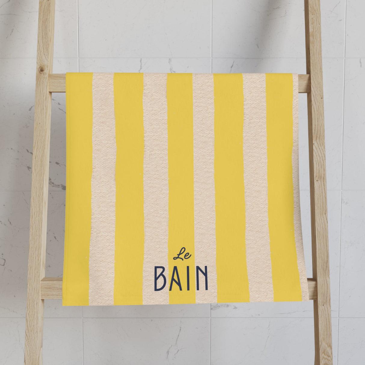 Le Bain Yellow Striped Hand Towel