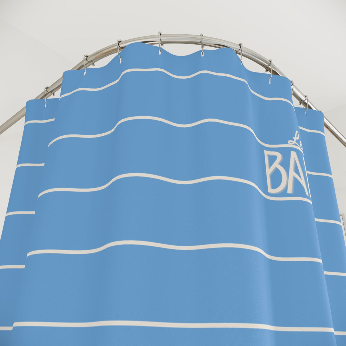 Baby Blue 'Le Bain' Shower Curtain