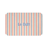 Le Bain Tricolor Striped Bath Mat, Crean