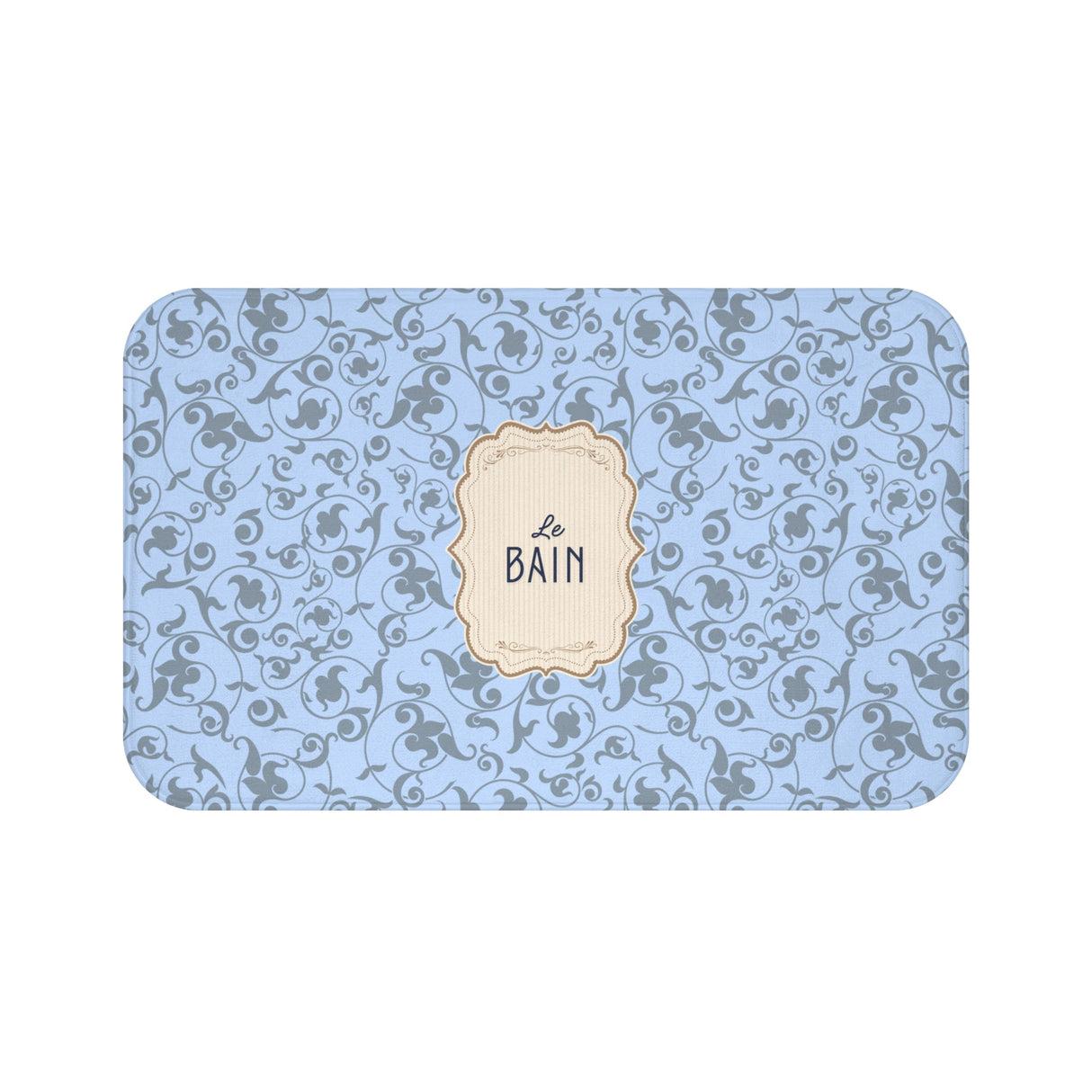 Le Bain French Blue Floral Bath Mat