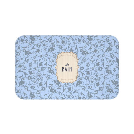 Le Bain French Blue Floral Bath Mat