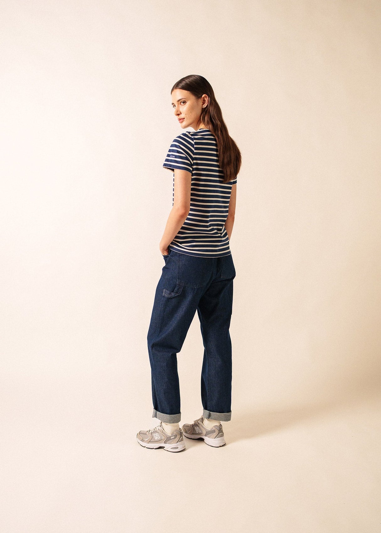 Saint James ETRILLE - Nautical Stripe Tee with Short Sleeves | Soft Cotton | Women Fit (NAVY / ECRU)