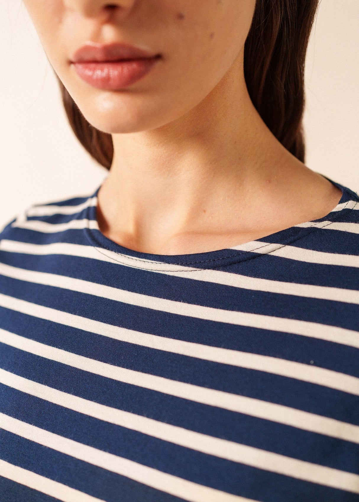 Saint James ETRILLE - Nautical Stripe Tee with Short Sleeves | Soft Cotton | Women Fit (NAVY / ECRU)