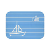 Nautical Baby Blue “Le Bain” Bath Mat
