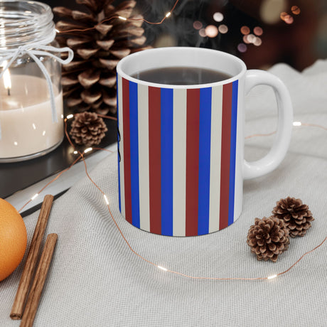 Paris Vibes Spark Joy Striped Ceramic Mug (11oz & 15oz)