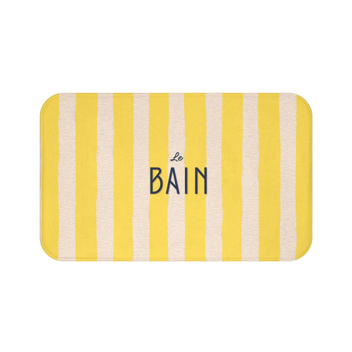 Le Bain Yellow Stripe Bath Mat — French Bathroom Floor Rug
