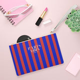 PARIS VIBES Blue Stripe Clutch Bag