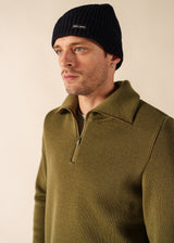 Saint James CANOT - Soft Wool Beanie in Purl Knit (NAVY)