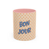 Bonjour Polka Dot Coffee Mug