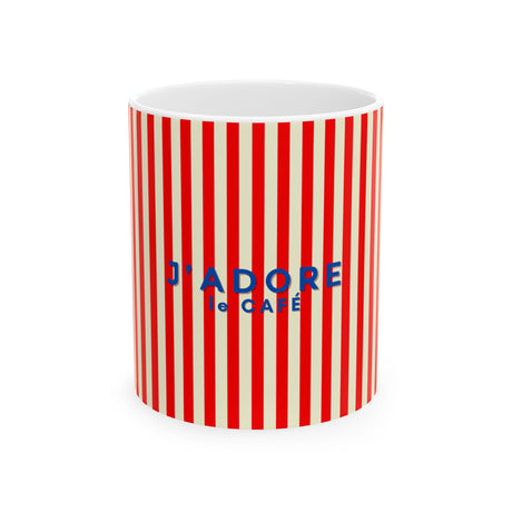 I Love Coffee Ceramic Mug-RED, J'adore le café