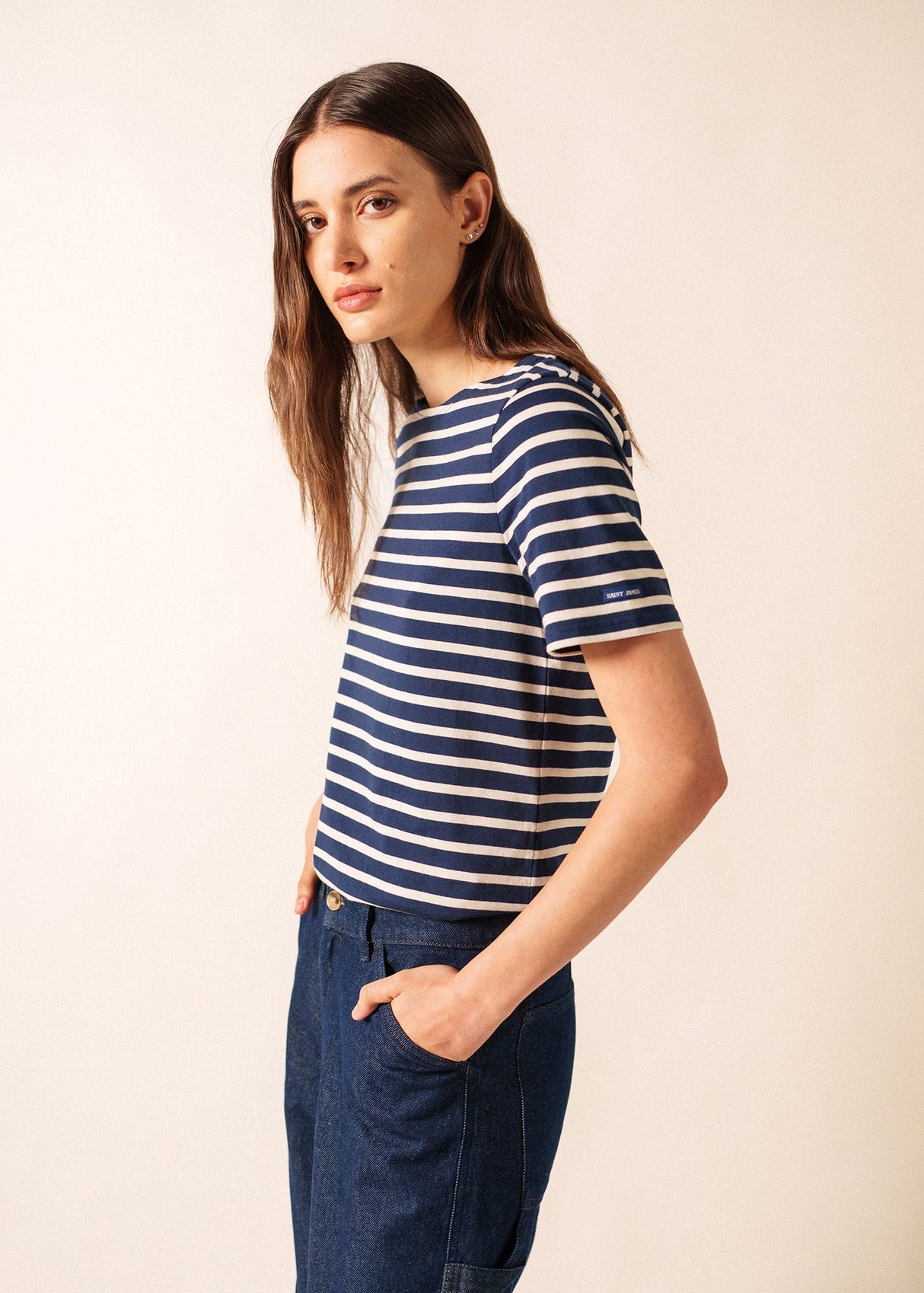 Levant Breton Shirt (NAVY / ECRU)