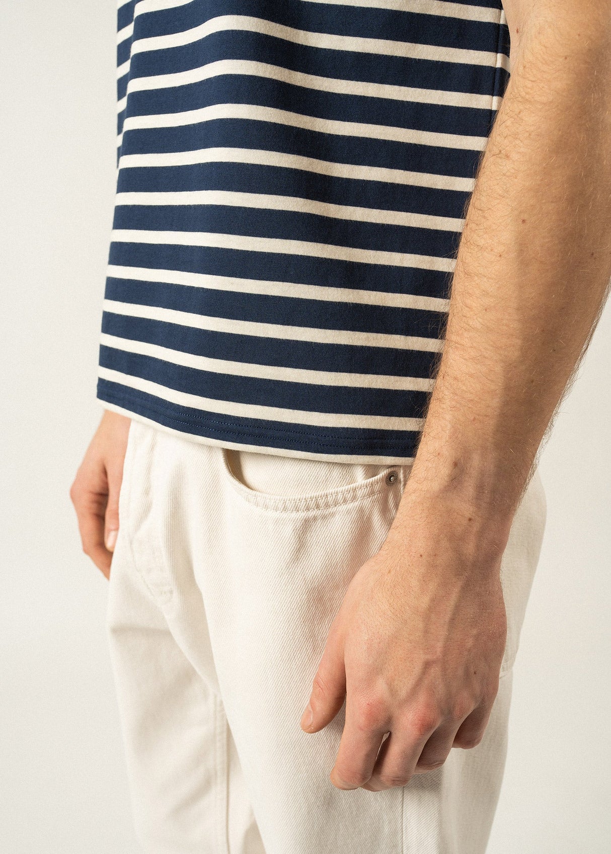 Levant Breton Shirt (NAVY / ECRU)
