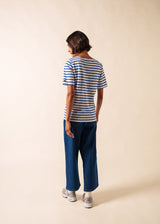 Levant Breton Shirt (WHITE / ROYAL BLUE)
