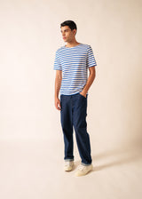 Levant Breton Shirt (WHITE / ROYAL BLUE)