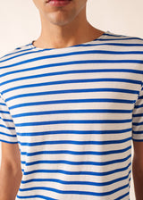 Levant Breton Shirt (WHITE / ROYAL BLUE)