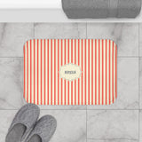Bonjour Red Stripe Bath Mat