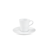 Pillivuyt Eventail Espresso Cup and Saucer, Set of 4