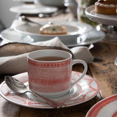 Pillivuyt Grand Siecle Tea Cup and Saucer, Set of 4