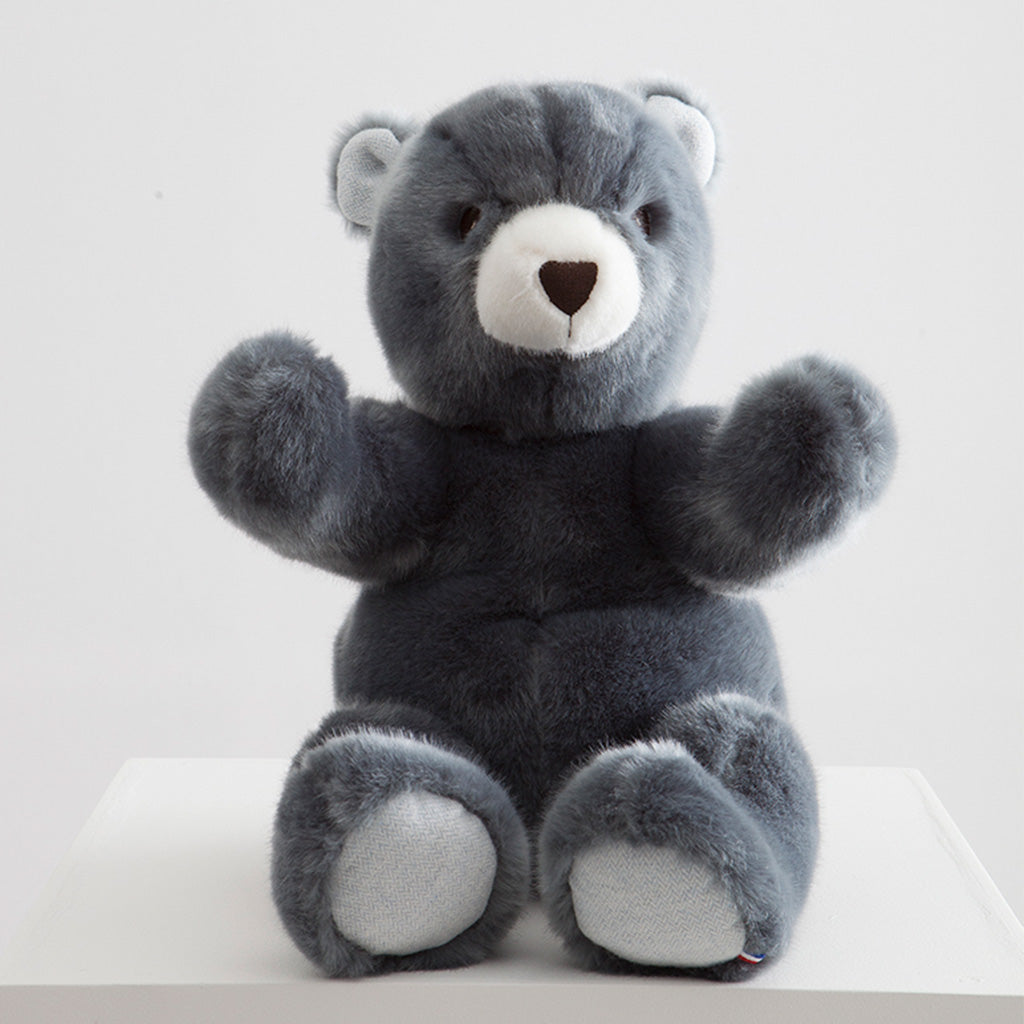 Robert the Bear | Blue-Grey | Chevron Print