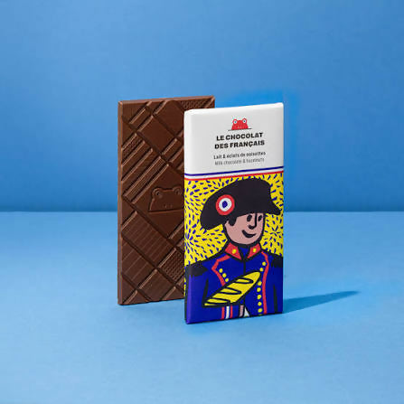 Napoléon Organic Milk Chocolate & Hazelnut Bar – Le Chocolat des Français.