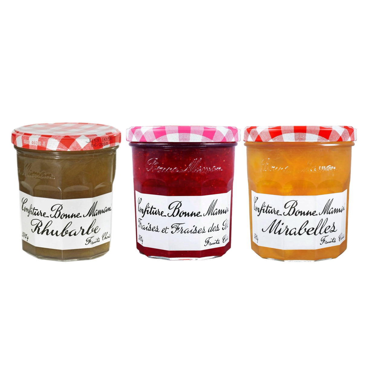 Bonne Maman Best-Selling French Jam Trio – Mirabelle, Rhubarb & Strawberry