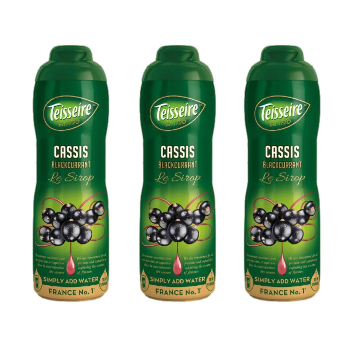 Teisseire – Red Fruits Syrups Bundle – Grenadine, Raspberry & Cassis