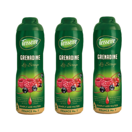 Teisseire – Red Fruits Syrups Bundle – Grenadine, Raspberry & Cassis