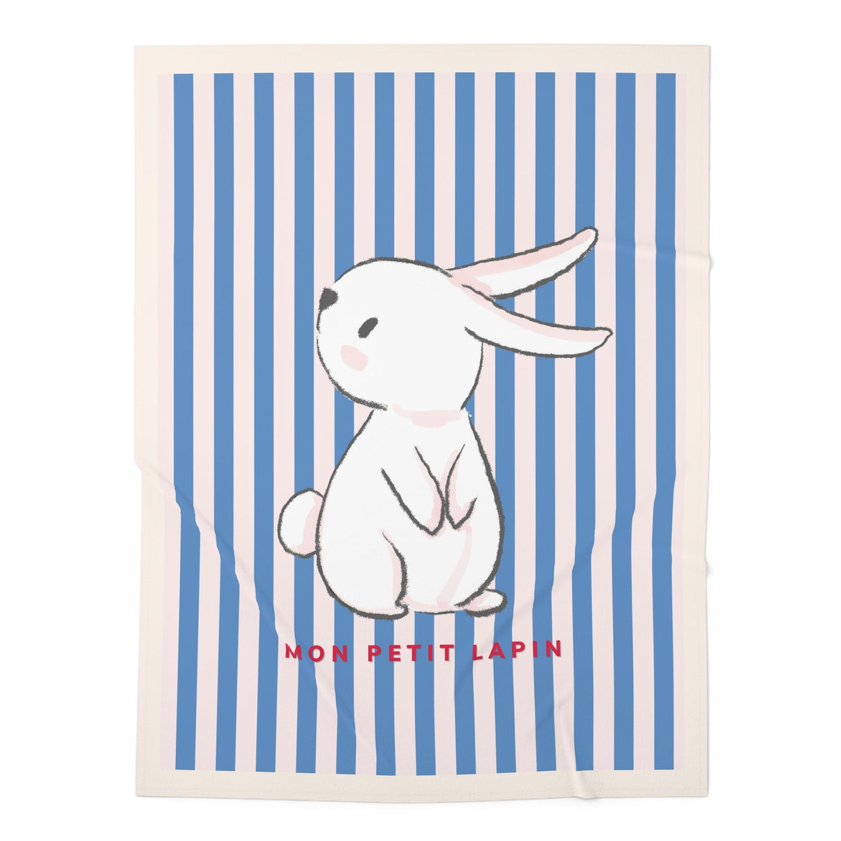 Blue Striped Baby Blanket - My Little Bunny