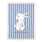 Blue Striped Baby Blanket - My Little Bunny