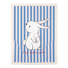Blue Striped Baby Blanket - My Little Bunny