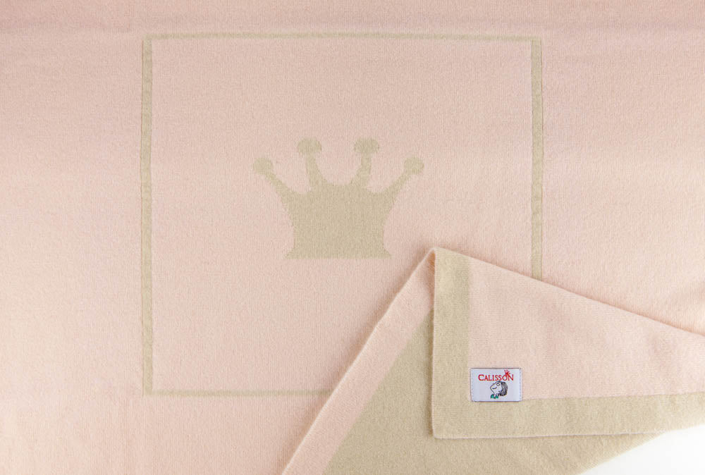 Little Royals Cashmere Crown Plaid - Pink/Beige