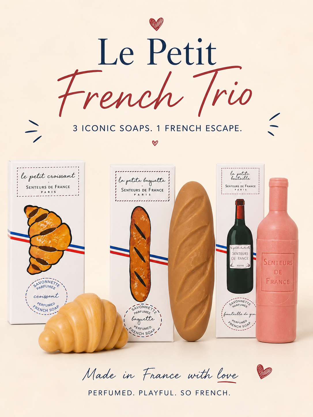 French Bakery & Wine Soap Trio